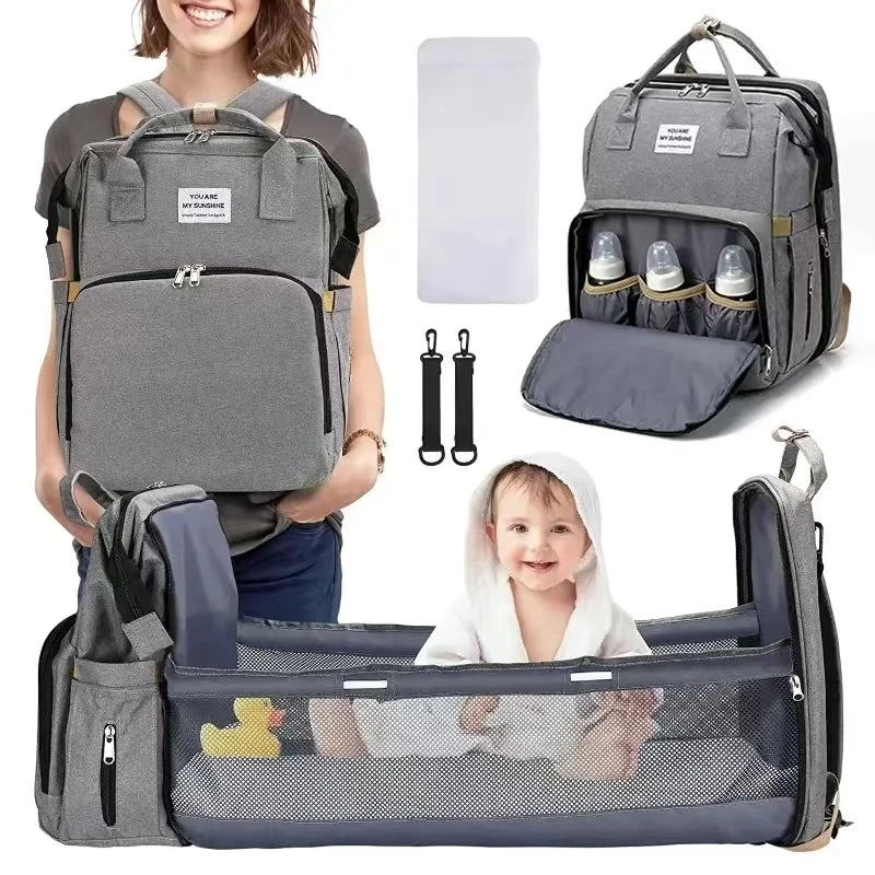 ISLAVIVA™  3-1 Mommy Travel Bed & Diaper Backpack