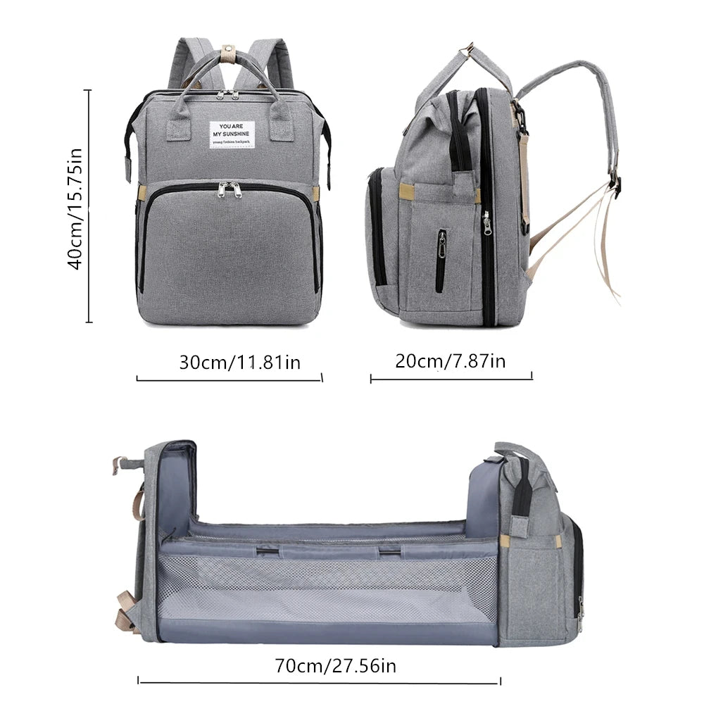 ISLAVIVA™  3-1 Mommy Travel Bed & Diaper Backpack
