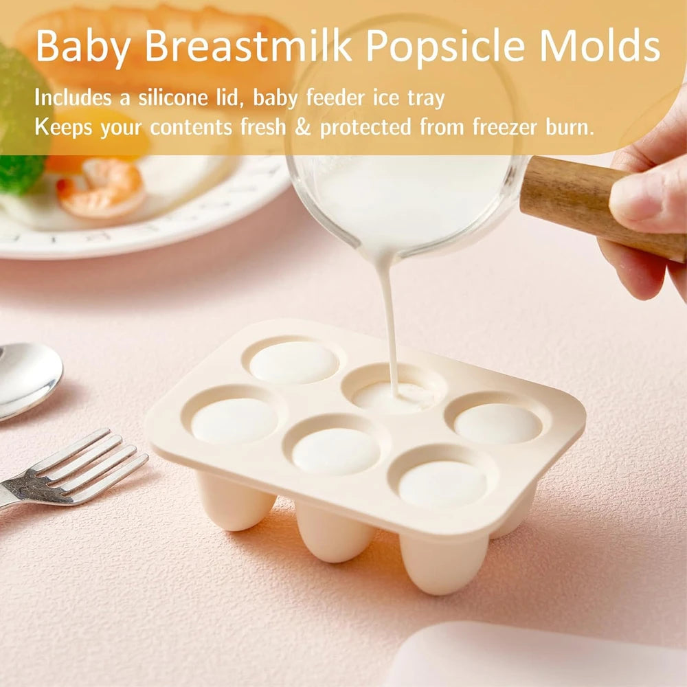 Silicone Baby Fruit Feeders with Freezer Tray for Batch Prep.