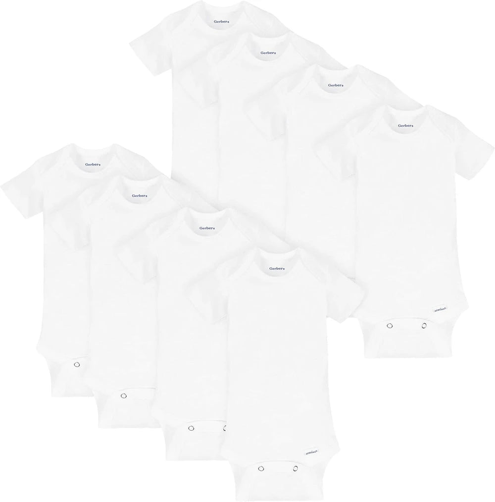 8-Pack Soft Baby Bodysuits Set – Cute Unisex Newborn Onesies for Boys & Girls