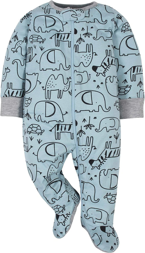 4-PACK SLEEP ‘N PLAY FOOTIE BABY PAJAMAS
