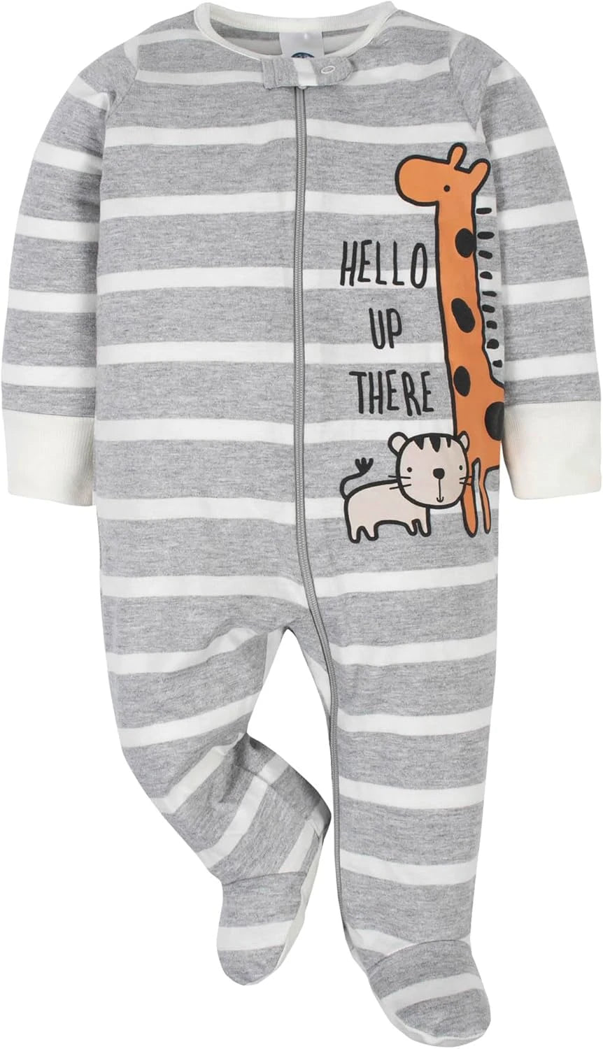 4-PACK SLEEP ‘N PLAY FOOTIE BABY PAJAMAS