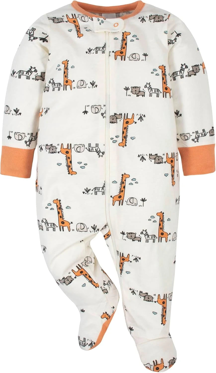 4-PACK SLEEP ‘N PLAY FOOTIE BABY PAJAMAS