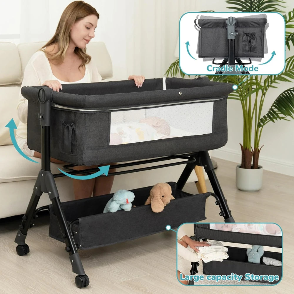 Veluci Bedside 3-in-1 Bassinet