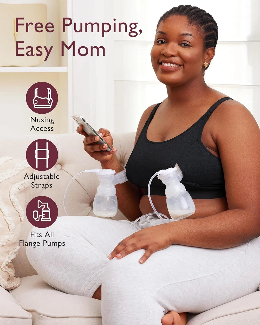 Momcozy Hands-Free Pumping Bra for moms