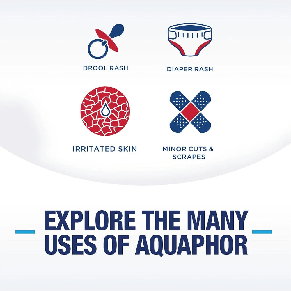 Aquaphor Baby Healing Ointment. Ideal for diaper rash relief and dry skin.