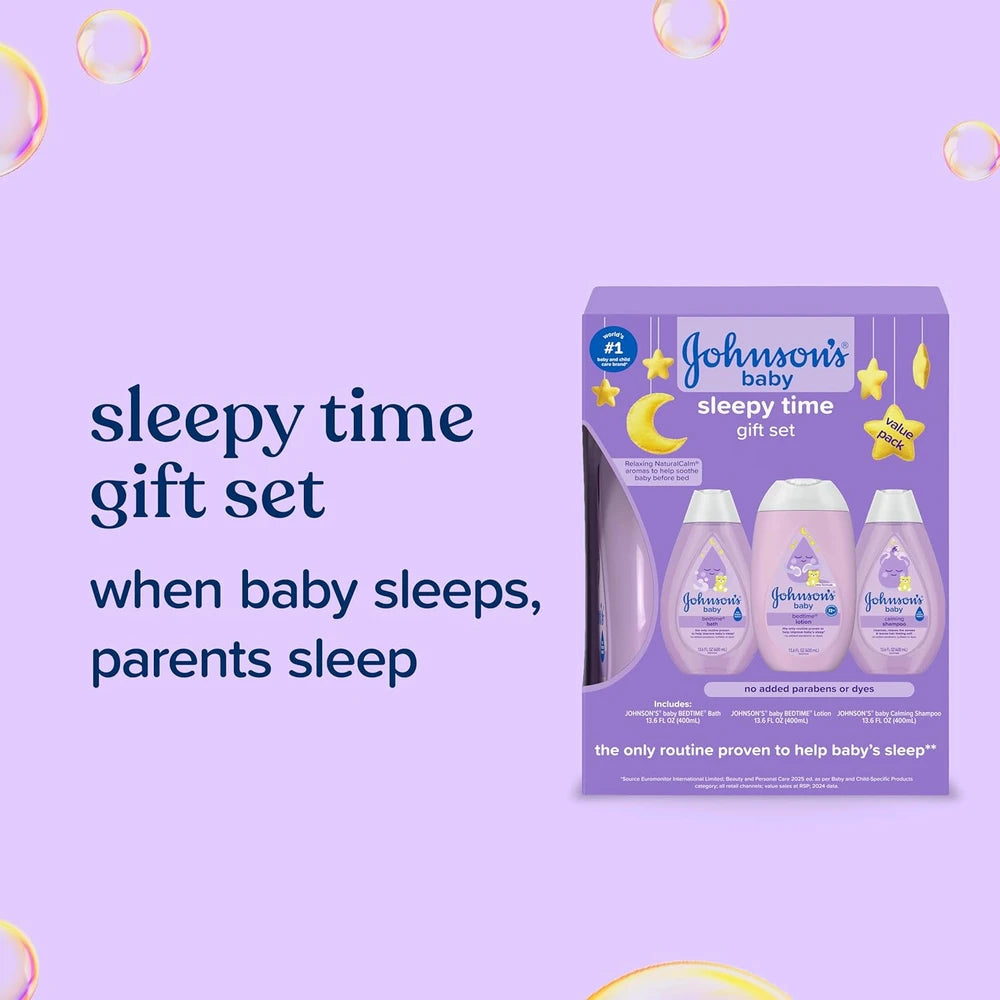 Johnson's Sleepy Time Gift Set. Gently cleanse baby before bed.