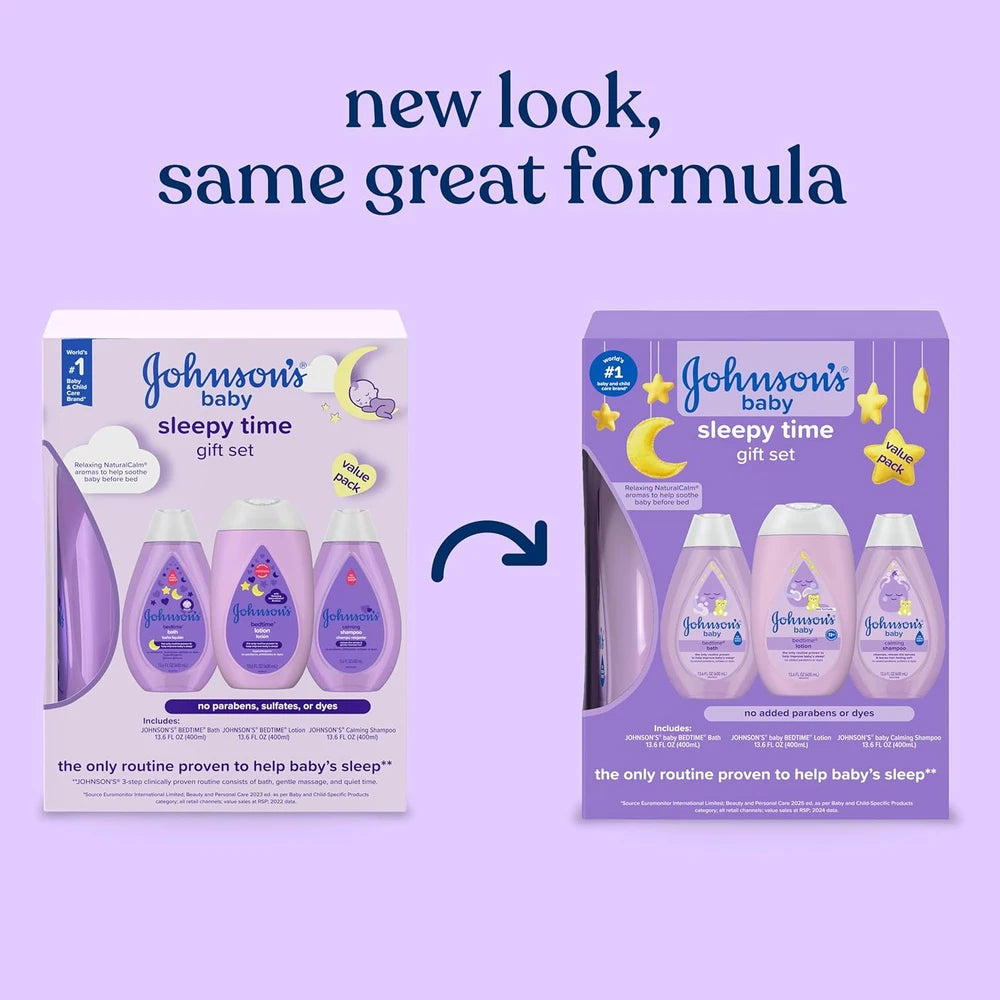 Johnson's Sleepy Time Gift Set. Gently cleanse baby before bed.