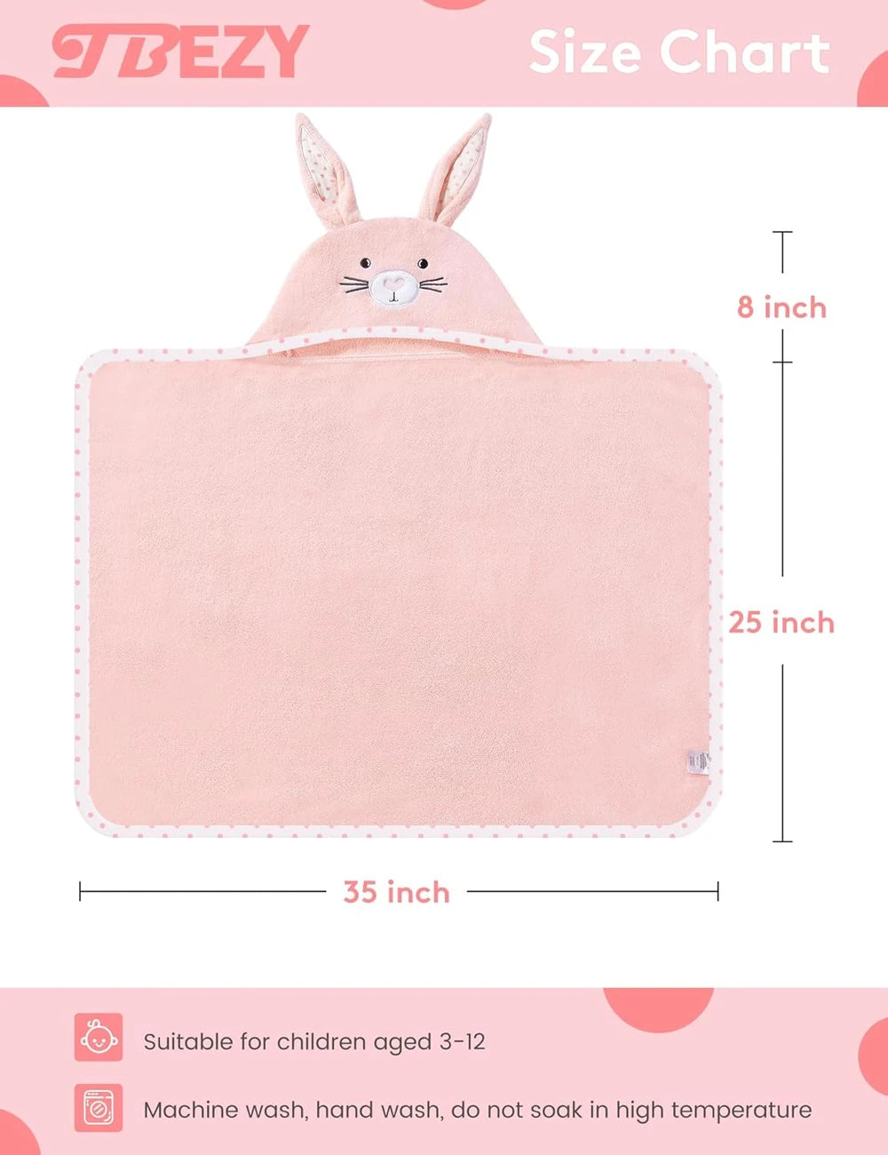 Newborn Hooded Baby Towel Bunny