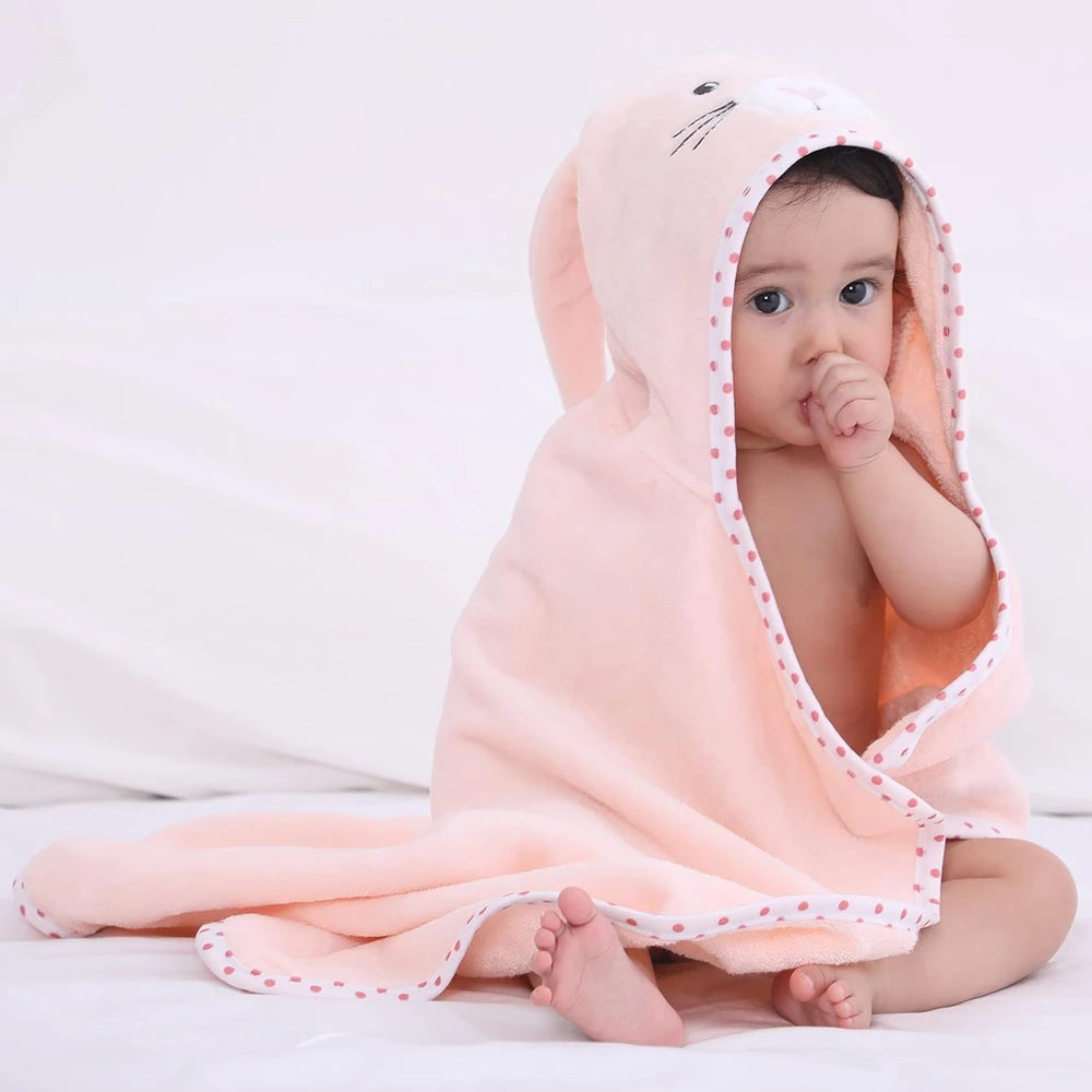 Newborn Hooded Baby Towel Bunny