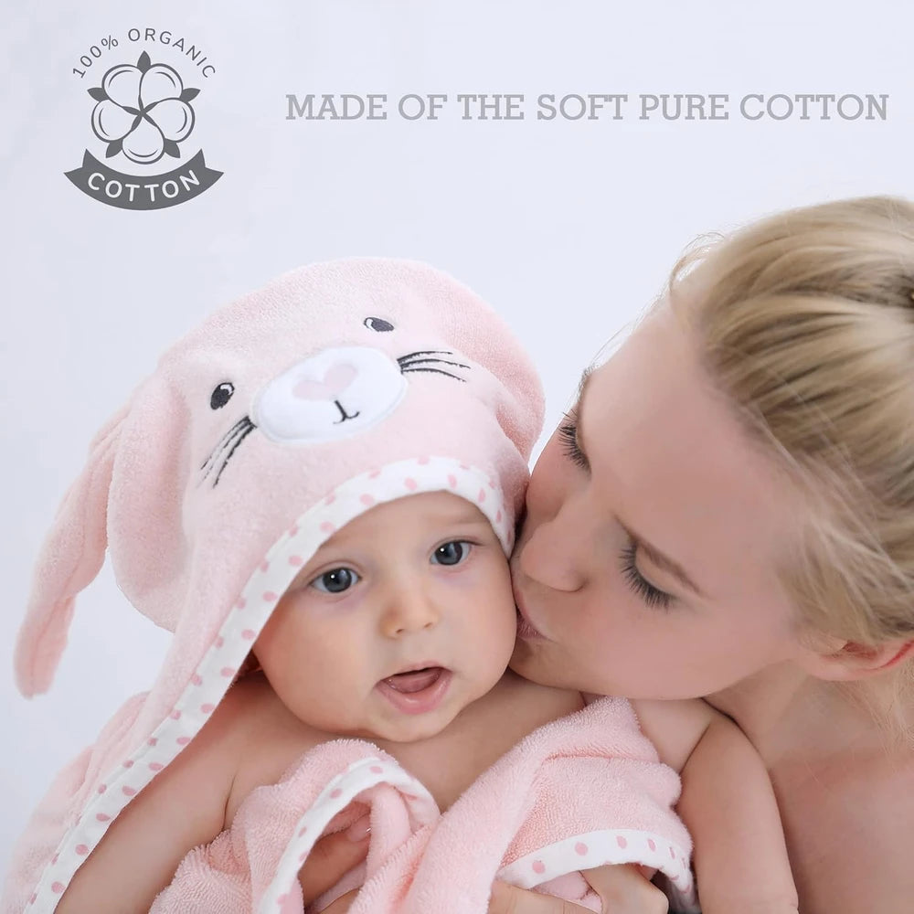 Newborn Hooded Baby Towel Bunny