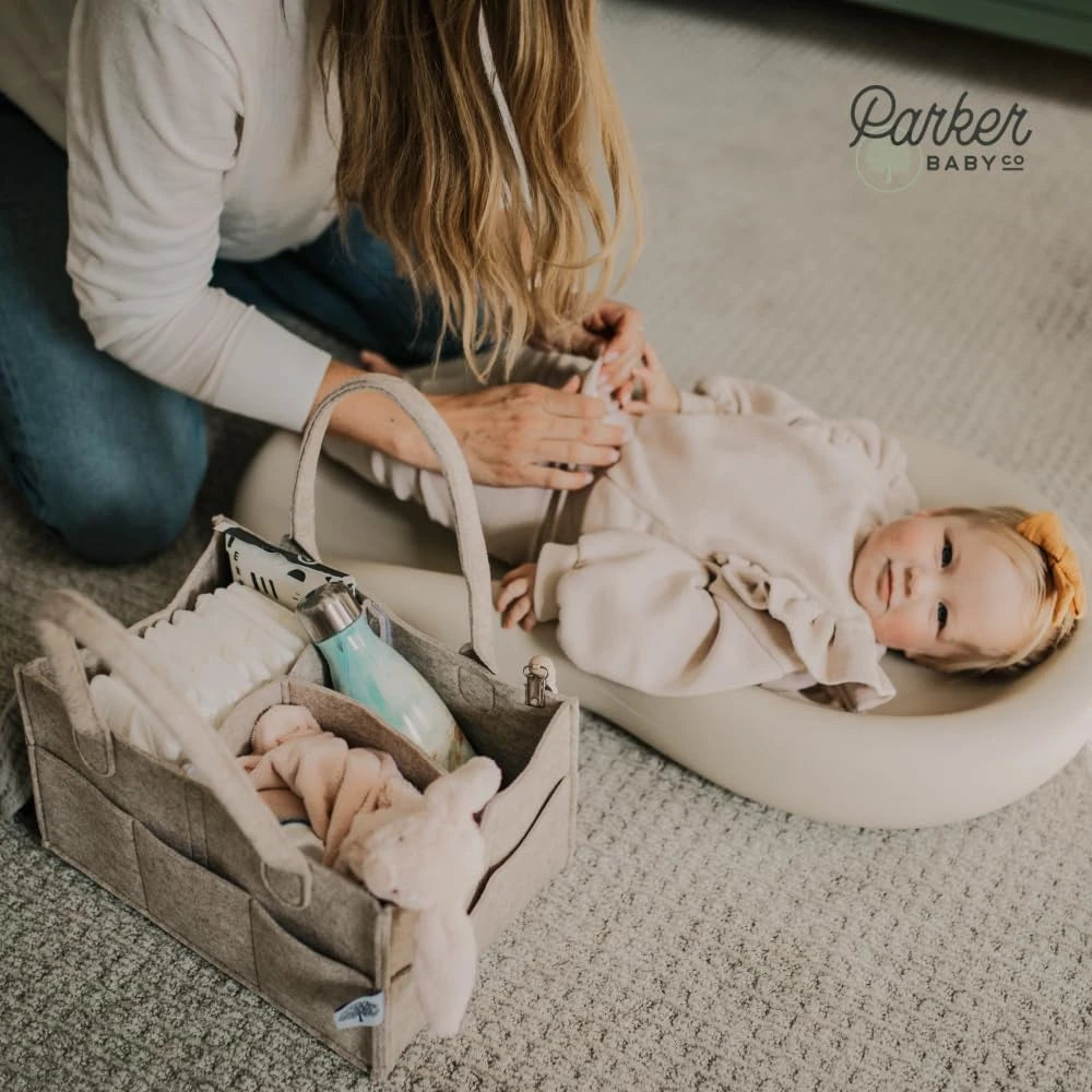 Diaper Caddy - Nursery Storage Bin and Car Organizer for Diapers and Baby Wipes.