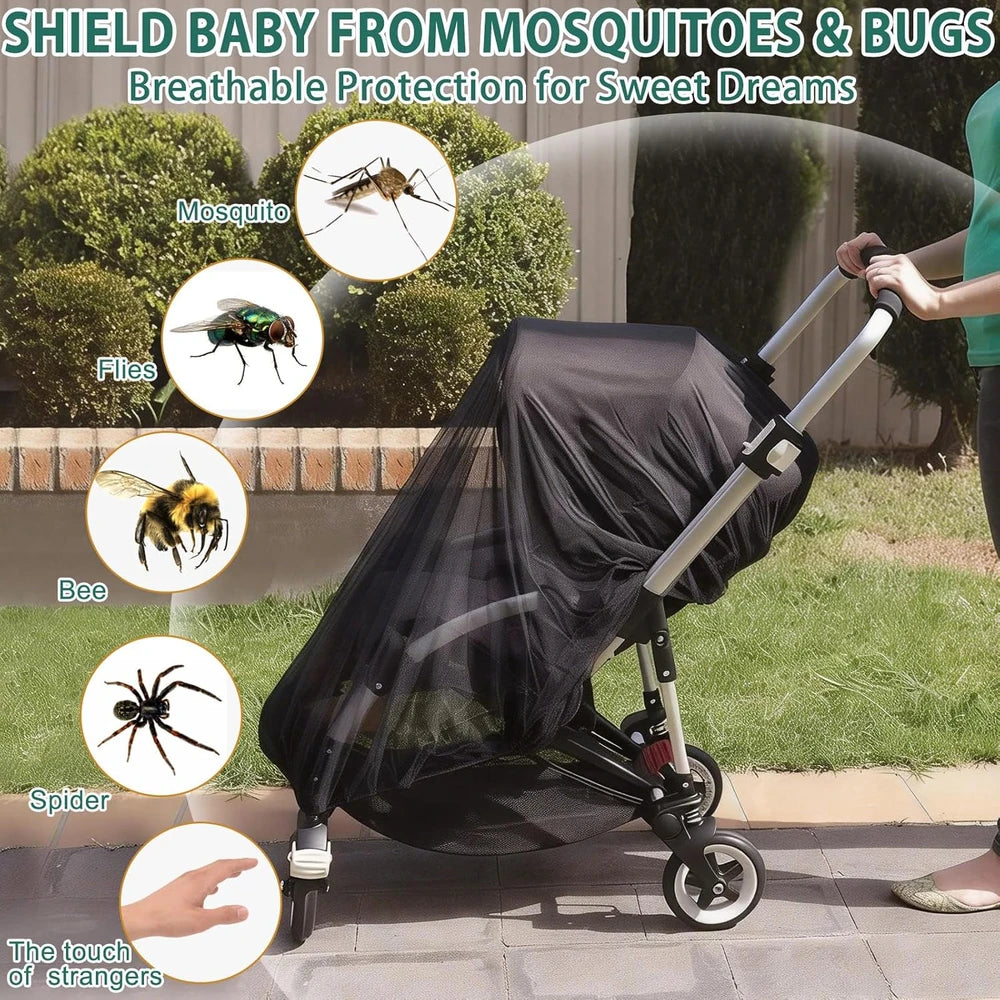 Baby Stroller Mosquito Net (2 Pack)  Portable Mini Cribs