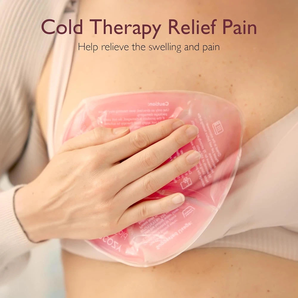 Momcozy Larger Breast Therapy Packs, Postpartum Recovery, 2 Pack, Pink