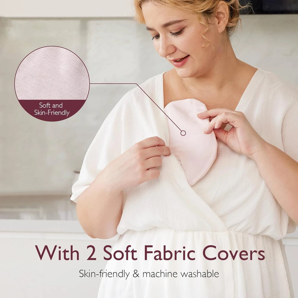 Momcozy Larger Breast Therapy Packs, Postpartum Recovery, 2 Pack, Pink