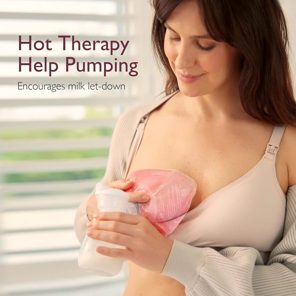 Momcozy Larger Breast Therapy Packs, Postpartum Recovery, 2 Pack, Pink