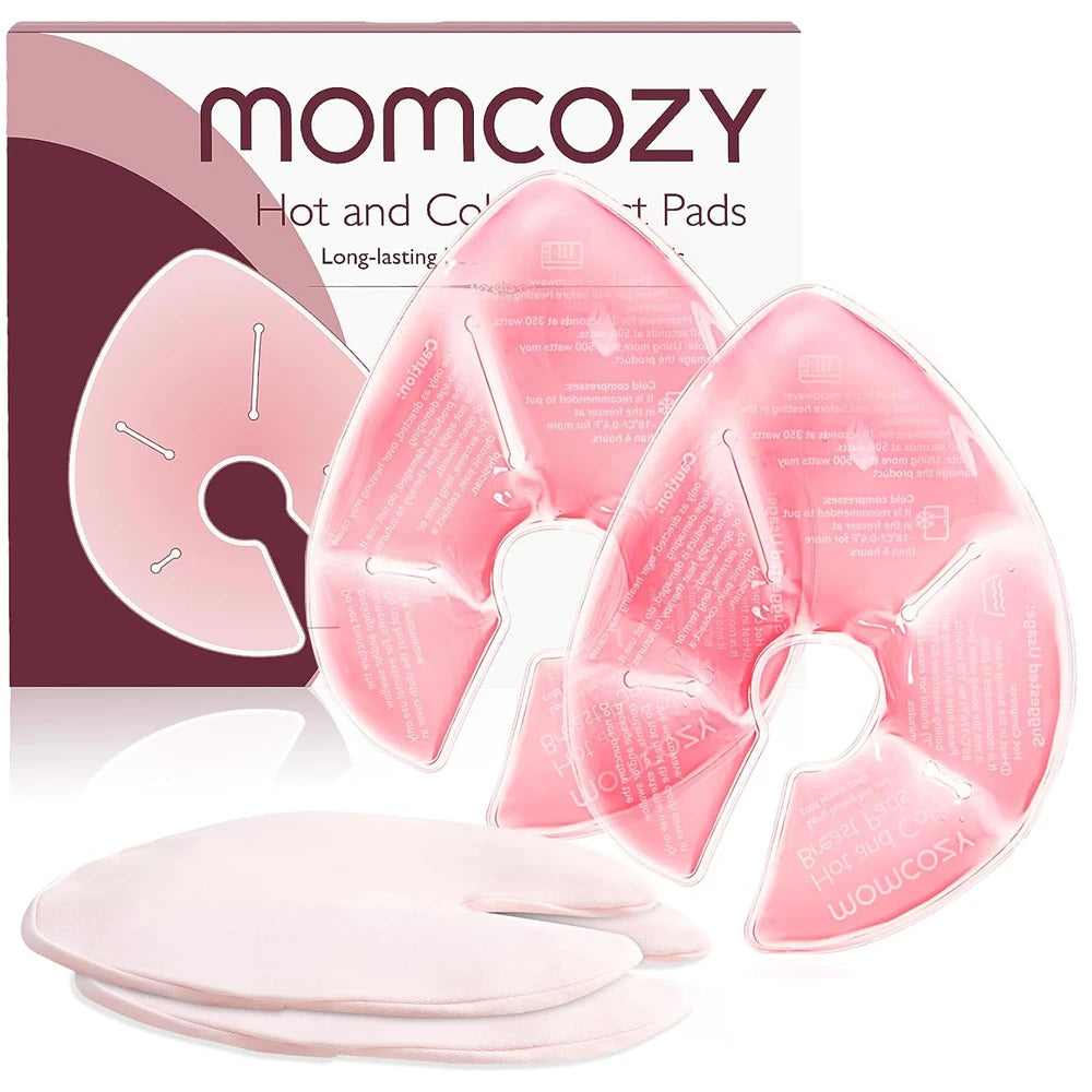 Momcozy Larger Breast Therapy Packs, Postpartum Recovery, 2 Pack, Pink