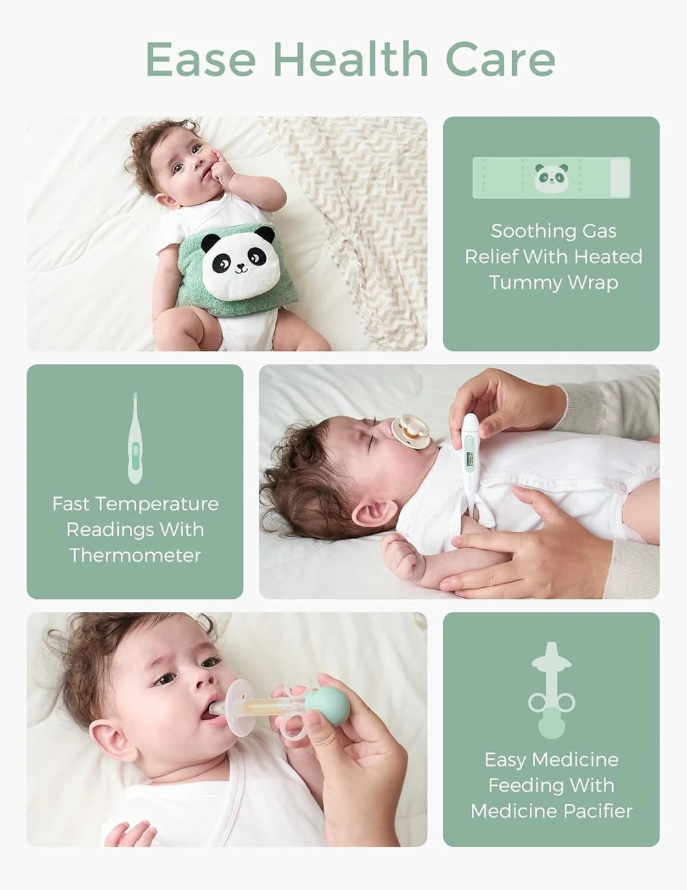 Momcozy Baby Kit,  Electric Nail File, Nasal Aspirator, Bath Brush,Teether & more.