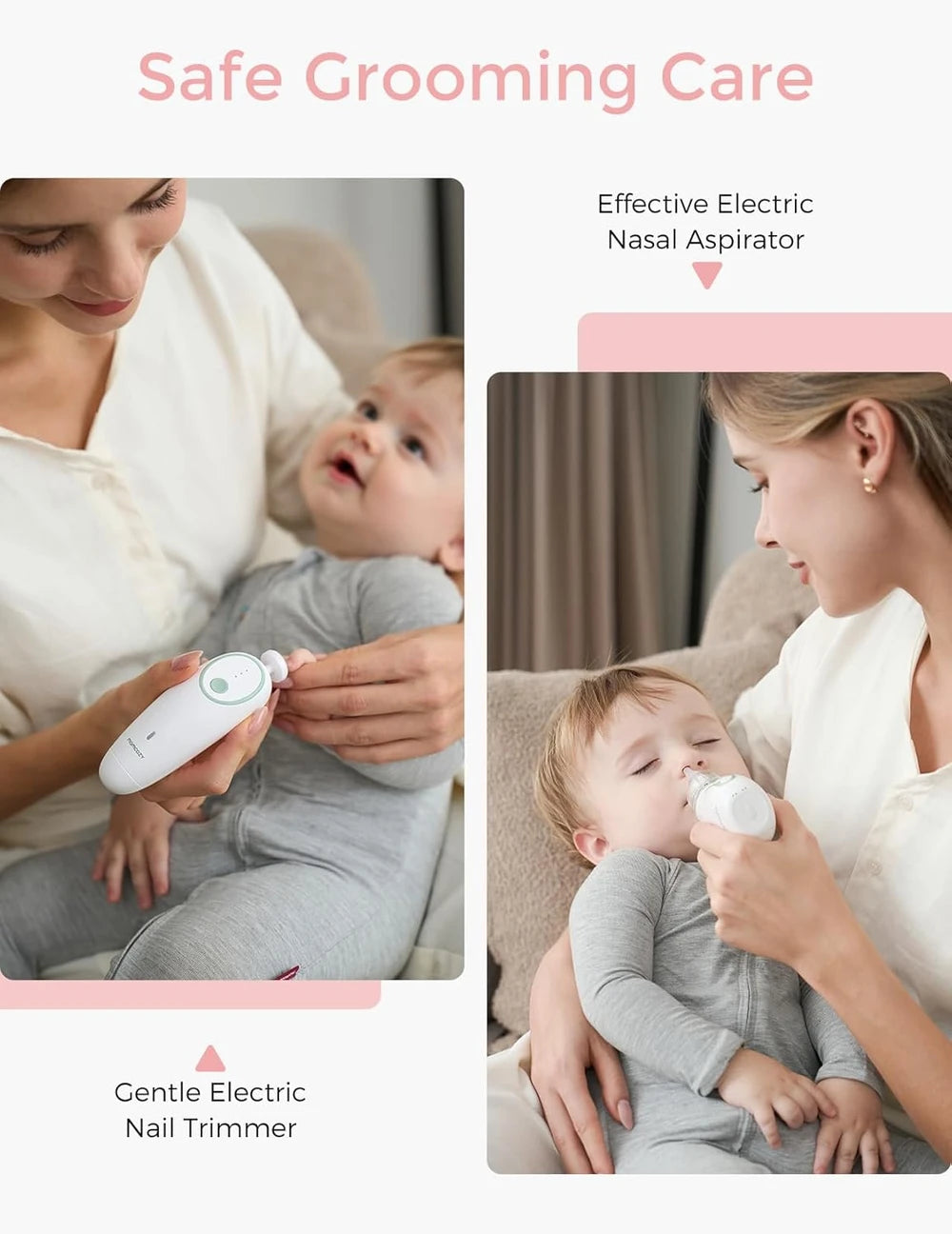Momcozy Baby Kit,  Electric Nail File, Nasal Aspirator, Bath Brush,Teether & more.