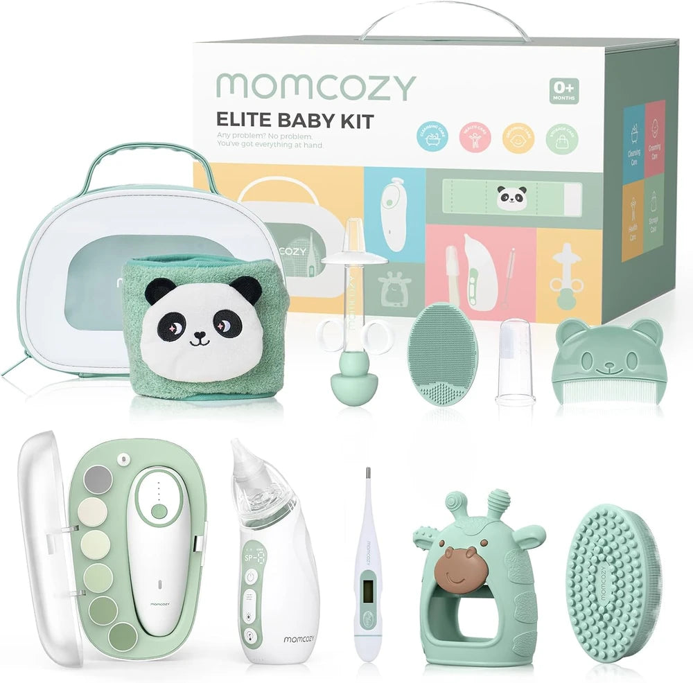 Momcozy Baby Kit,  Electric Nail File, Nasal Aspirator, Bath Brush,Teether & more.