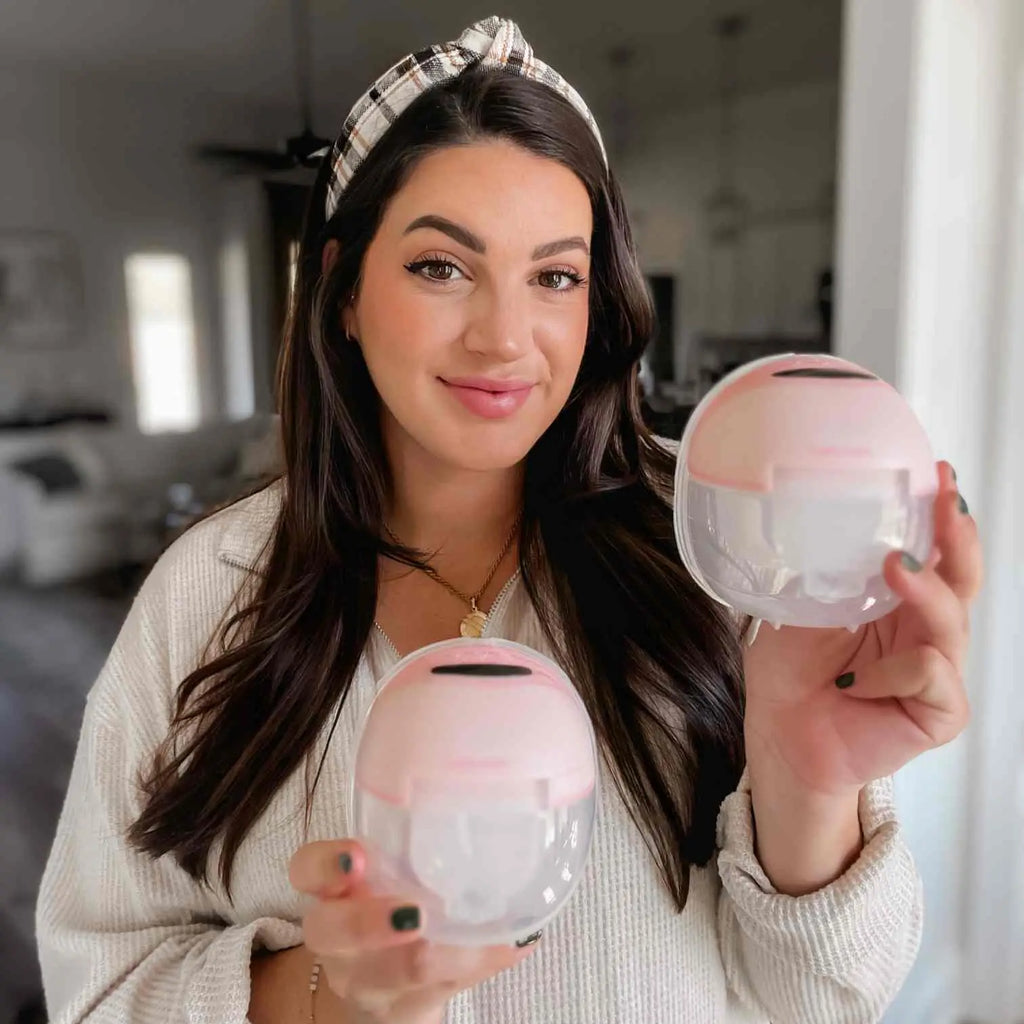 Mommed Wearable Breast Pump S21, Hands-Free Electric Breast Pump, Personalized Electric Portable Breast Pump, Large Capacity and Strong Suction for More Milk, Portable, Leak-Proof & Ultra-Quiet Breast Pump Summervibes