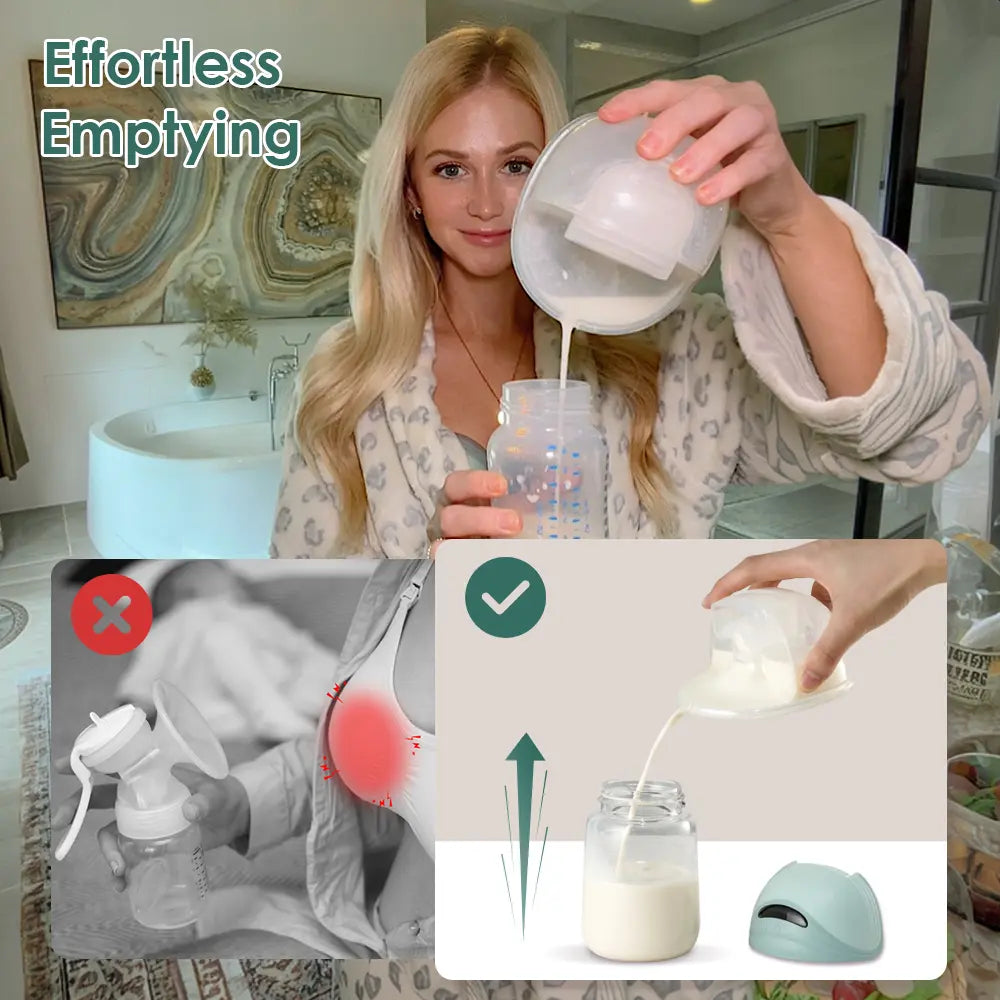 Mommed Wearable Breast Pump S21, Hands-Free Electric Breast Pump, Personalized Electric Portable Breast Pump, Large Capacity and Strong Suction for More Milk, Portable, Leak-Proof & Ultra-Quiet Breast Pump Summervibes