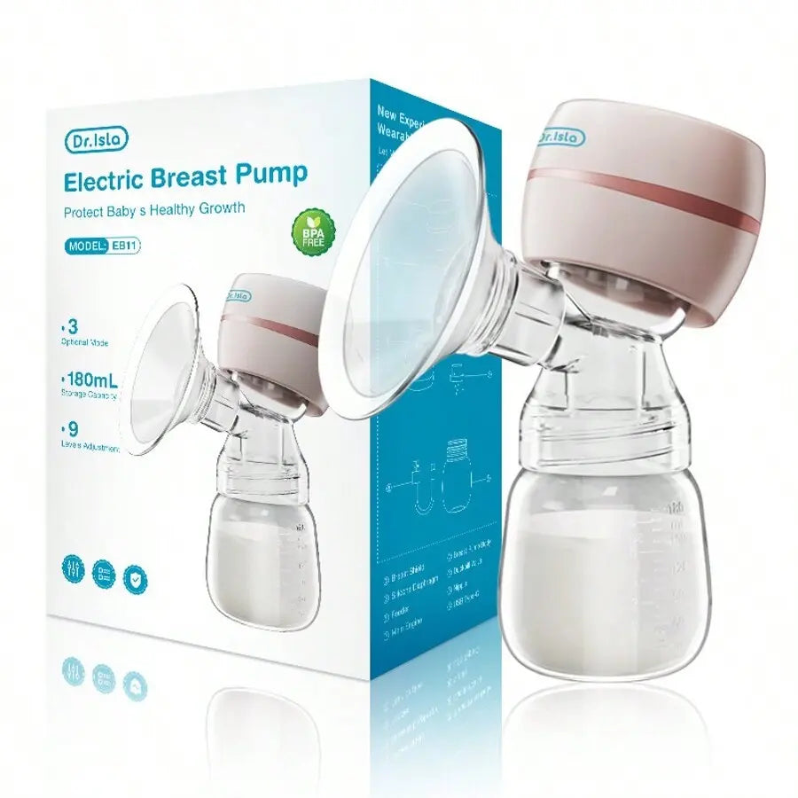 Electric Silent Breast Pump Massager, Automatic Pumping System, Rechargeable Portable Baby Breastfeeding Collector, Unisex, 180ML Volume Capacity, Wearable Breast Pumps