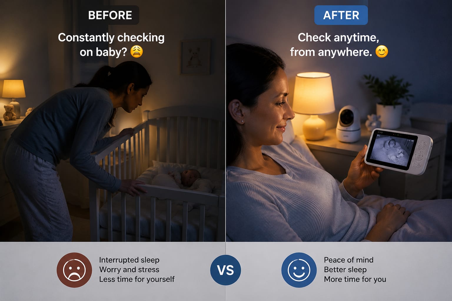 SleepPeace™ Baby Monitor - Finally Sleep Peacefully While Your Baby Sleeps Safely