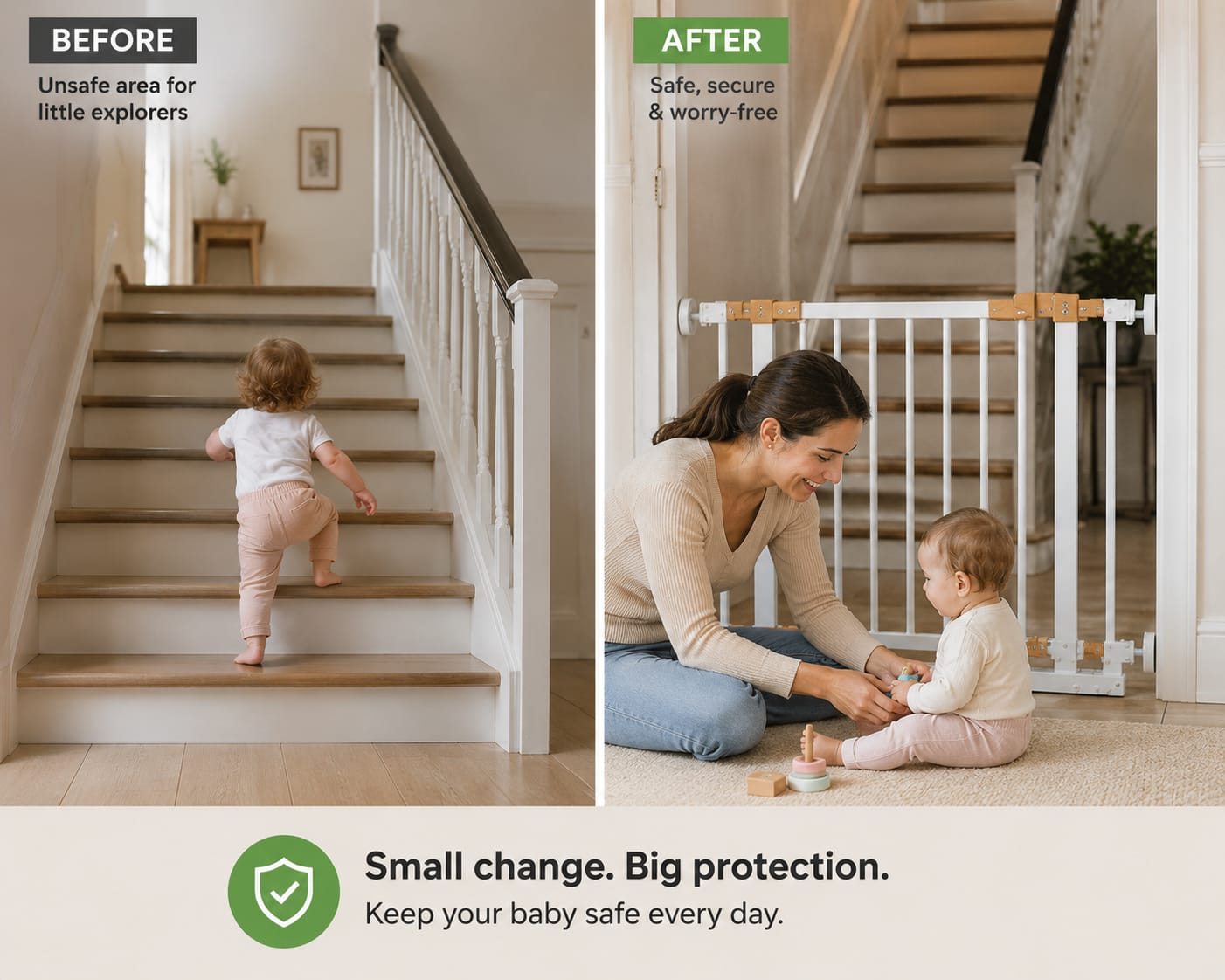 SafeNest™ Adjustable Baby Safety Gate – Protect Every Step 👶🏡