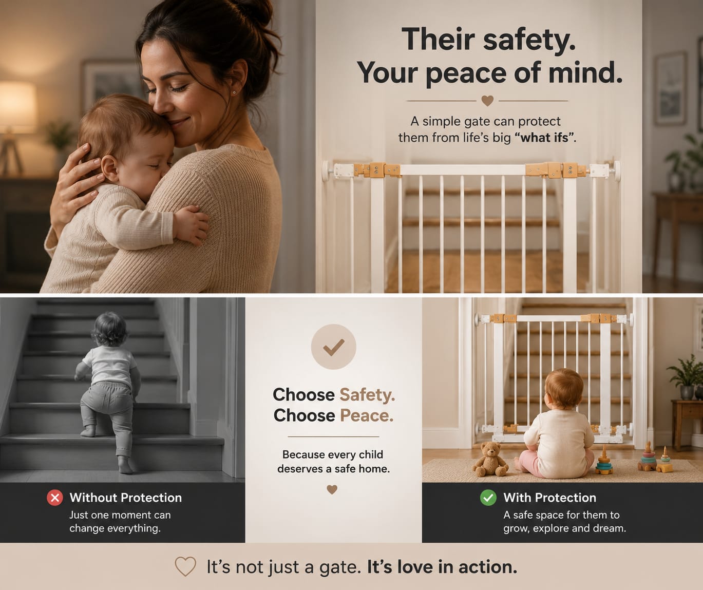 SafeNest™ Adjustable Baby Safety Gate – Protect Every Step 👶🏡