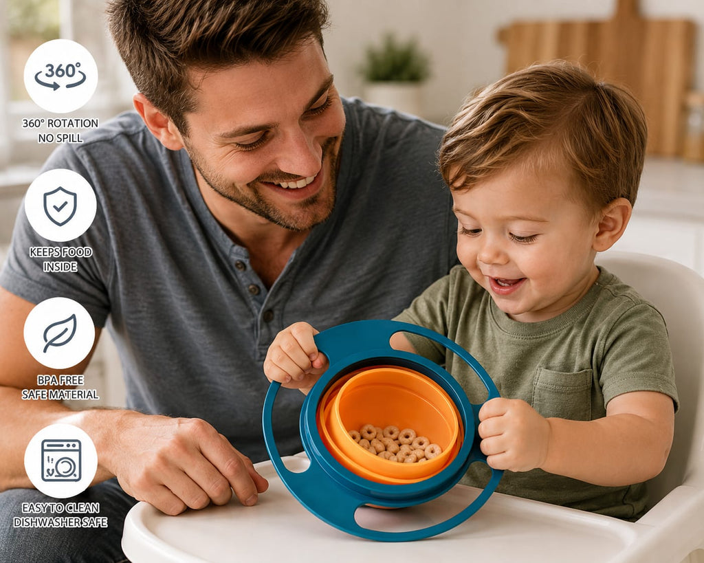 360° Spill-Proof Baby Bowl™ | No More Messy Mealtime