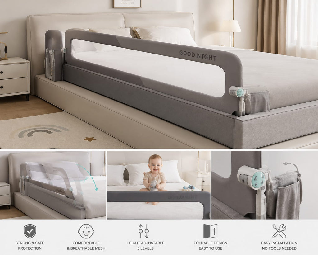 SafeNest Baby Bed Guardrail™ | Sleep Protection for Your Little One