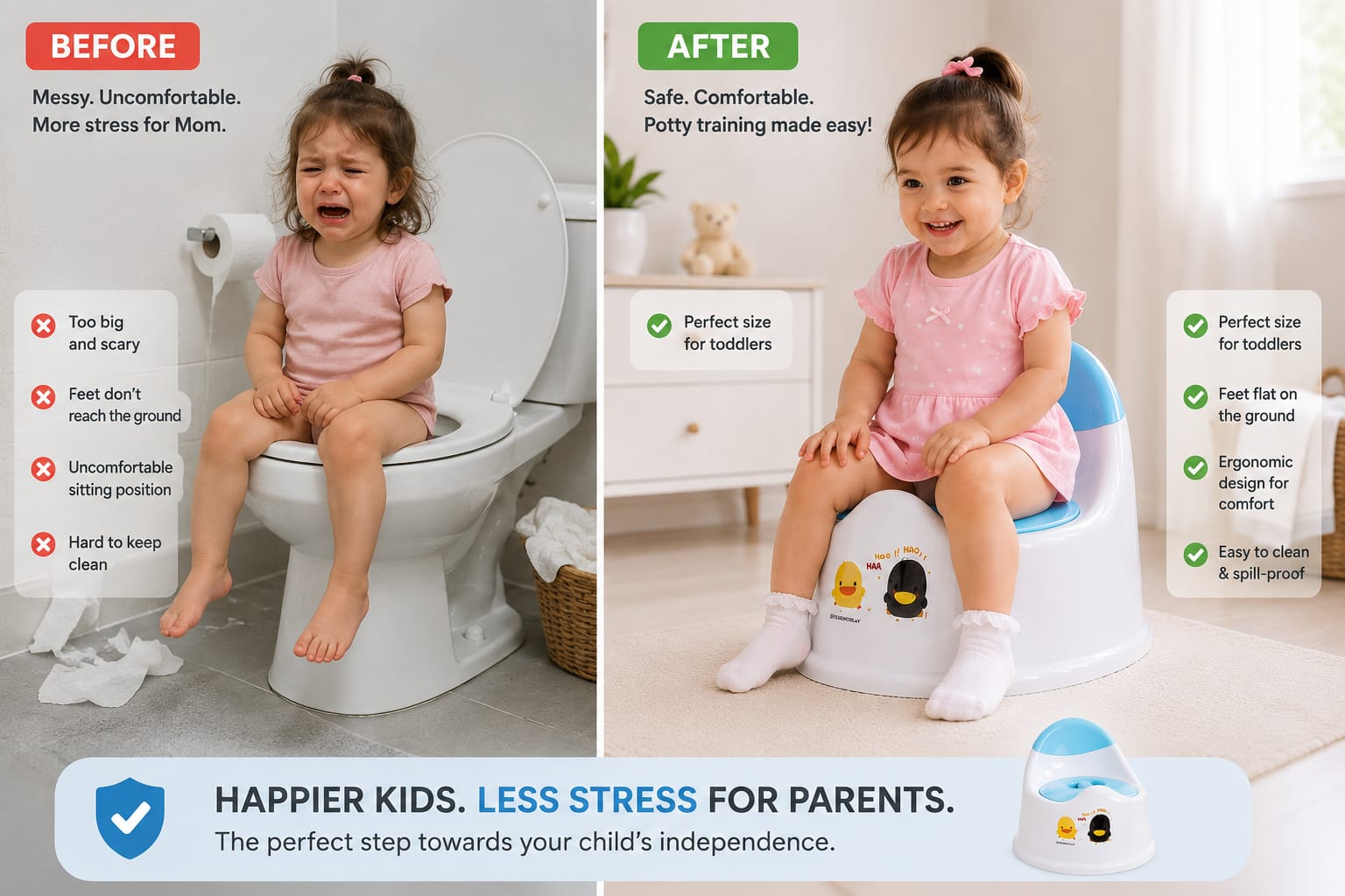 ToddleEase™ Potty Training Seat for Kids