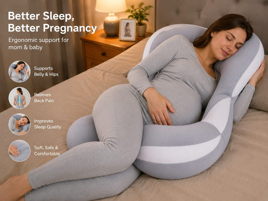 ComfortNest™ Pregnancy Support Pillow – Better Sleep For Moms-To-Be