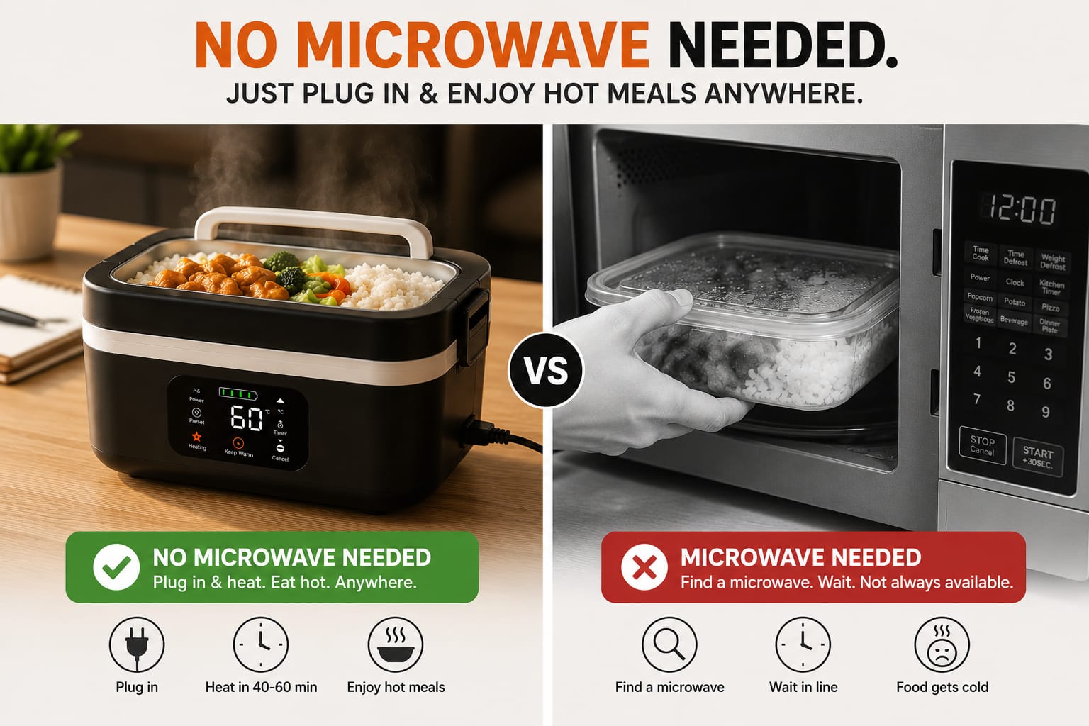 HeatBox Pro™ – Enjoy Hot Homemade Meals Anywhere