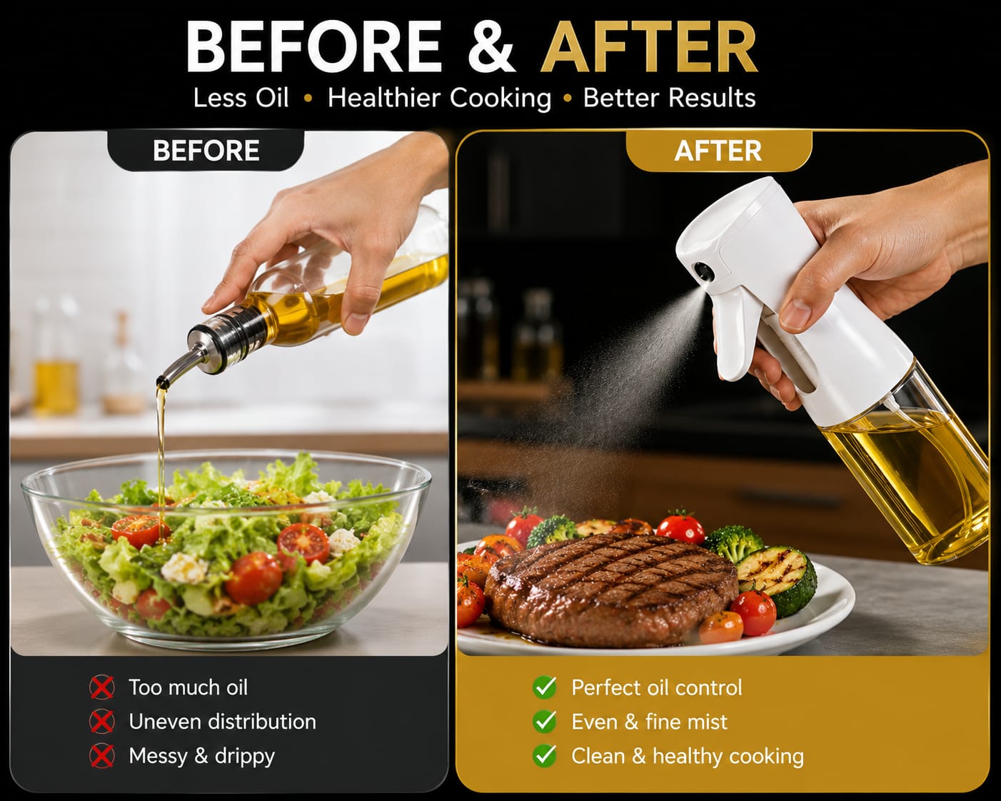 OilMist Pro™ – Healthy Oil Spray Bottle For Perfect Cooking Control