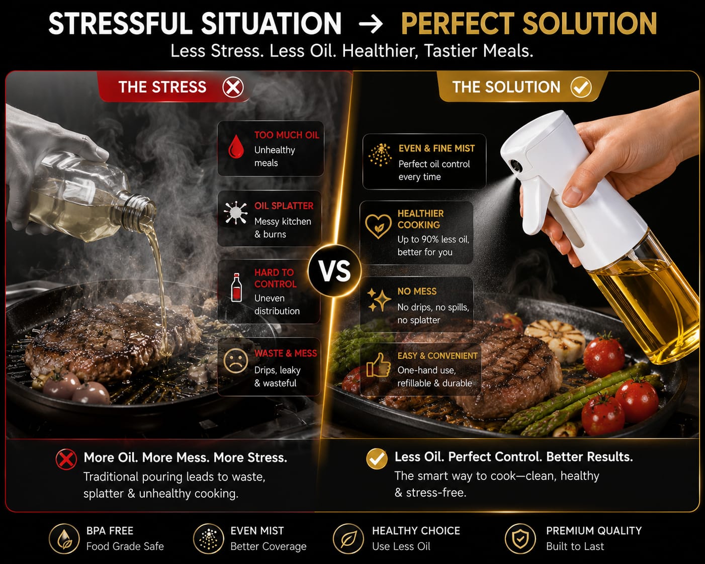 OilMist Pro™ – Healthy Oil Spray Bottle For Perfect Cooking Control