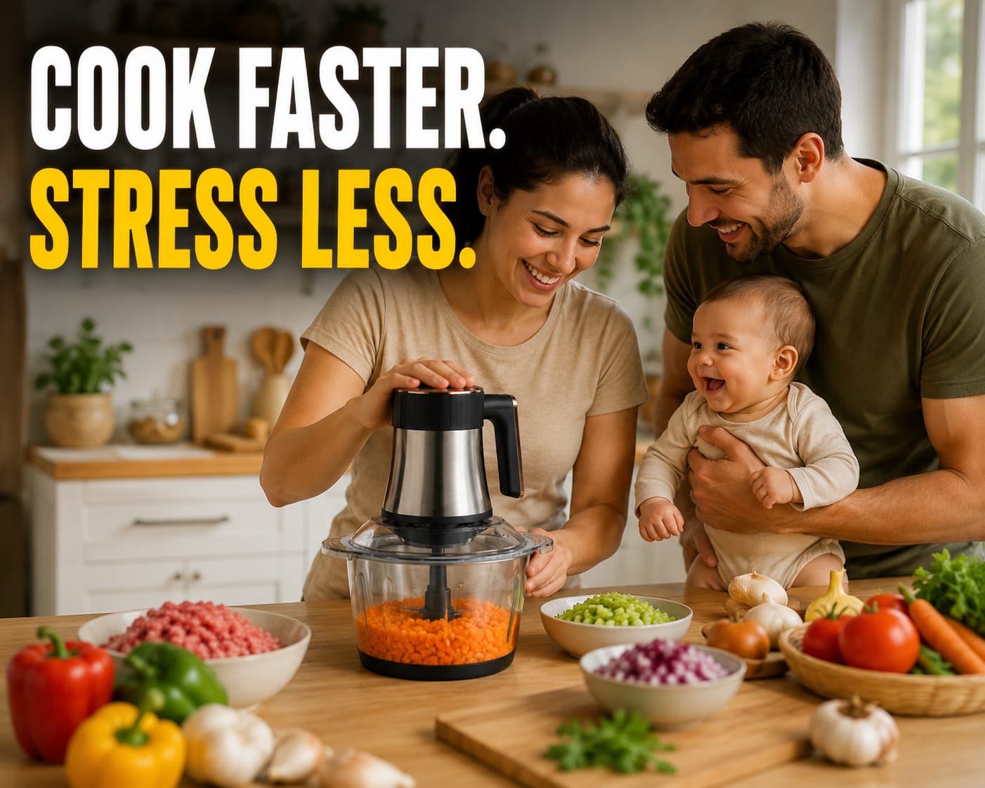 QuickPrep™ Electric Food Chopper - Cook Faster. Stress Less.
