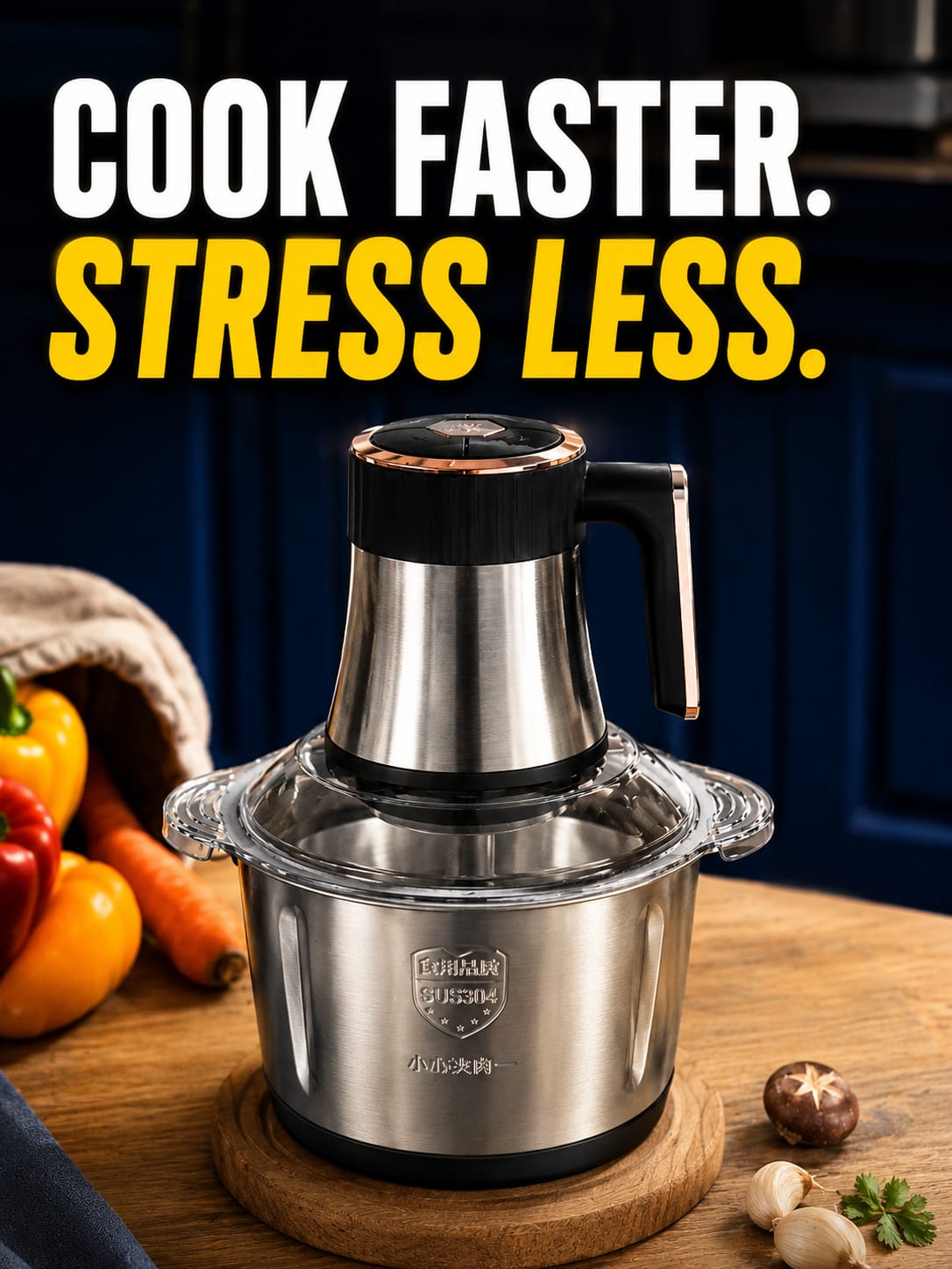 QuickPrep™ Electric Food Chopper - Cook Faster. Stress Less.