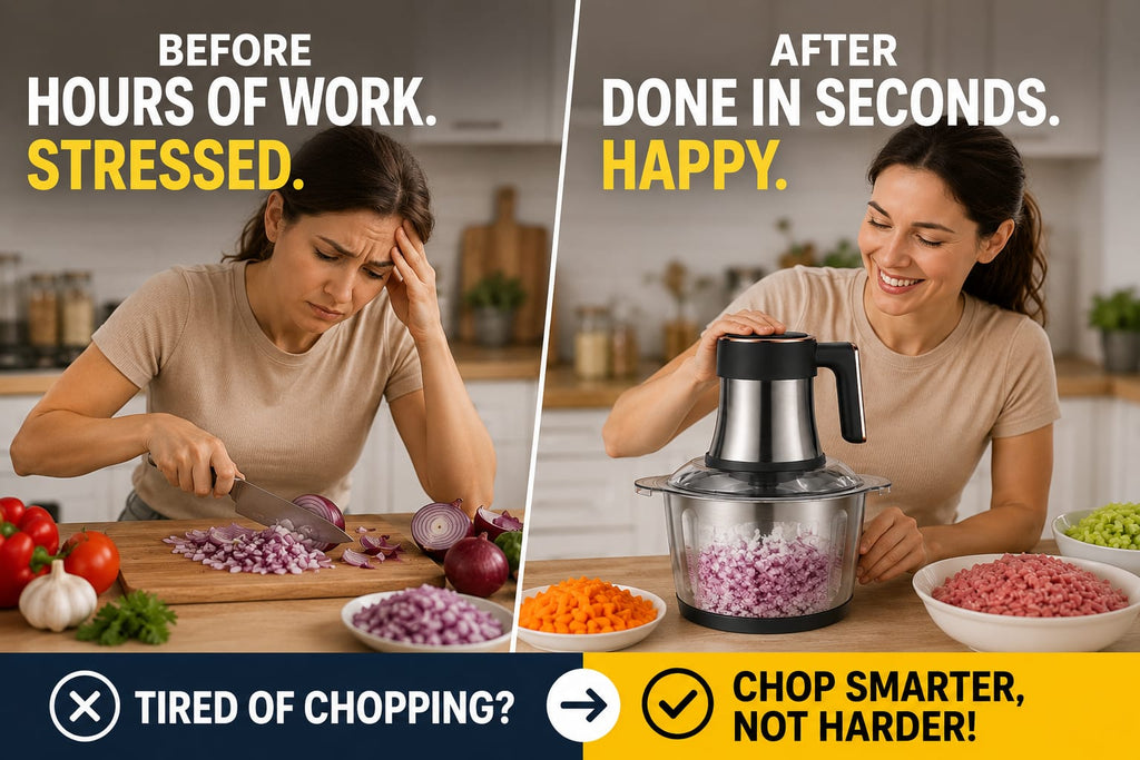 QuickPrep™ Electric Food Chopper - Cook Faster. Stress Less.