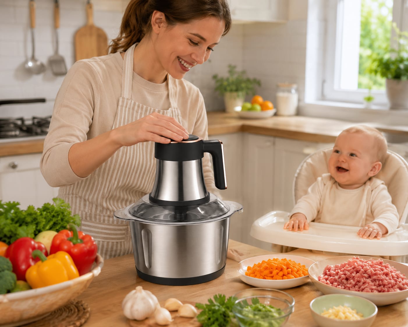 QuickPrep™ Electric Food Chopper - Cook Faster. Stress Less.