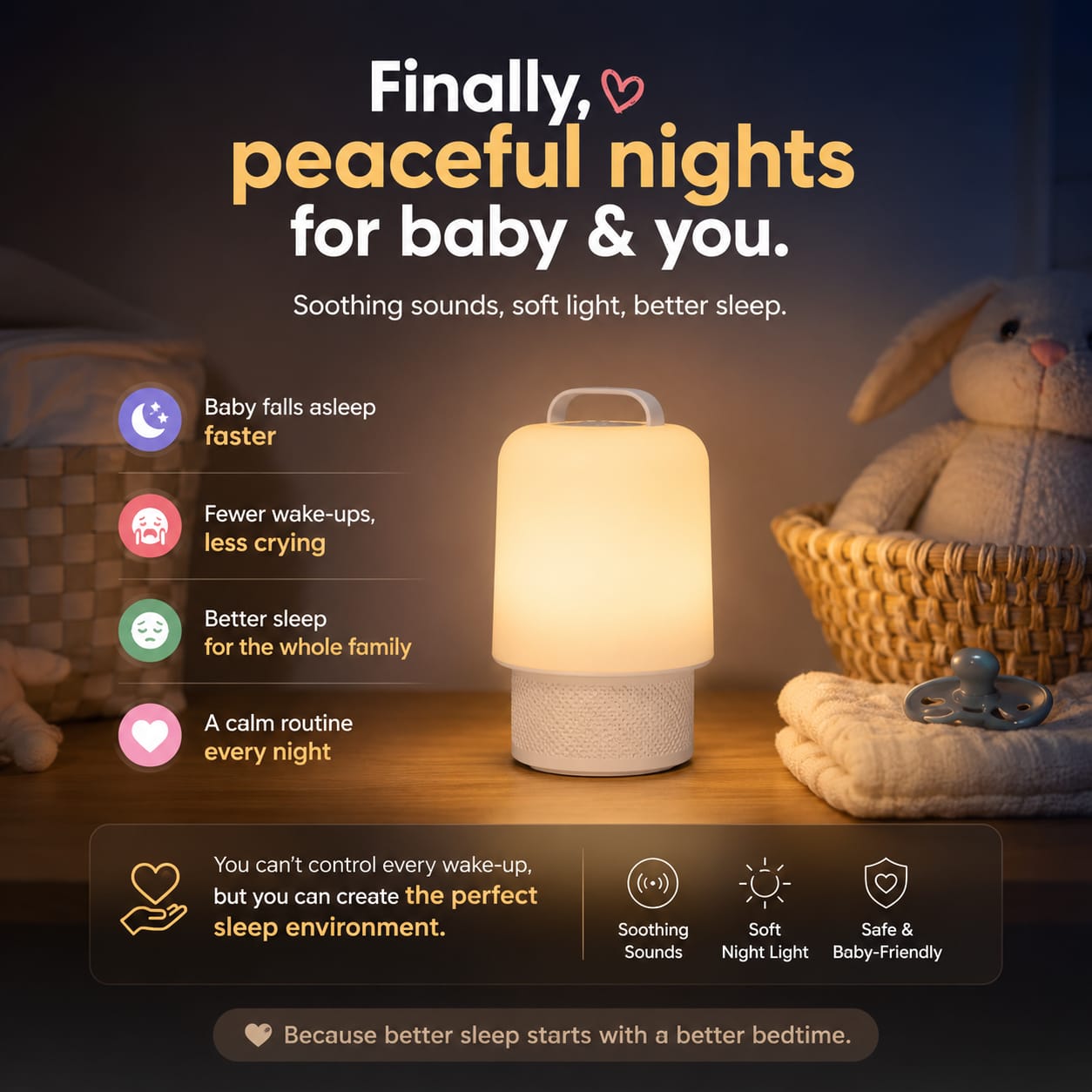 DreamGlow™ Baby Sleep Sound Machine