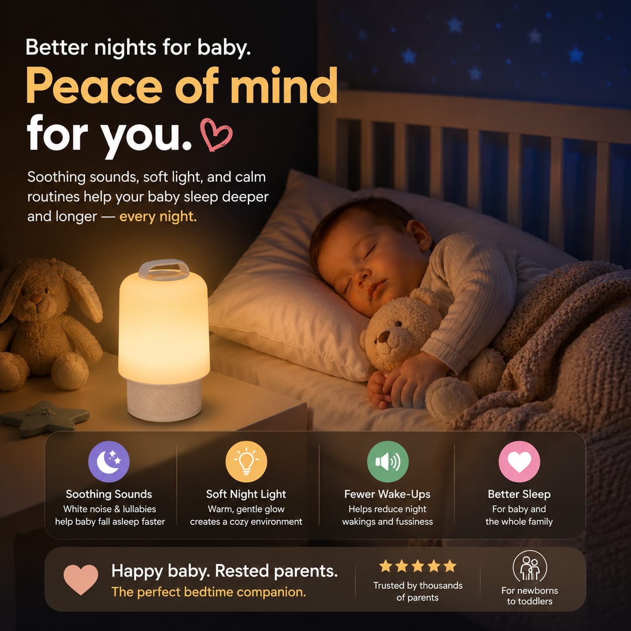 DreamGlow™ Baby Sleep Sound Machine