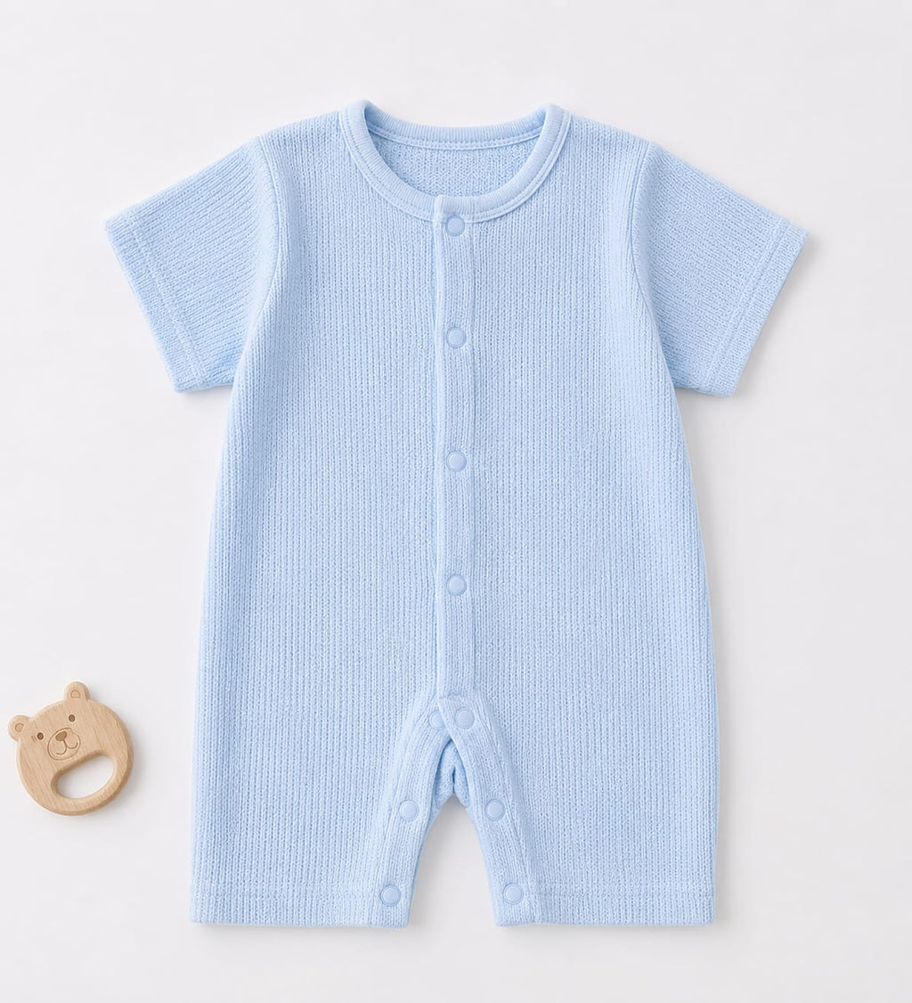 Breathable Baby Romper – Soft Cotton Mesh Jumpsuit for Newborn Boys & Girls
