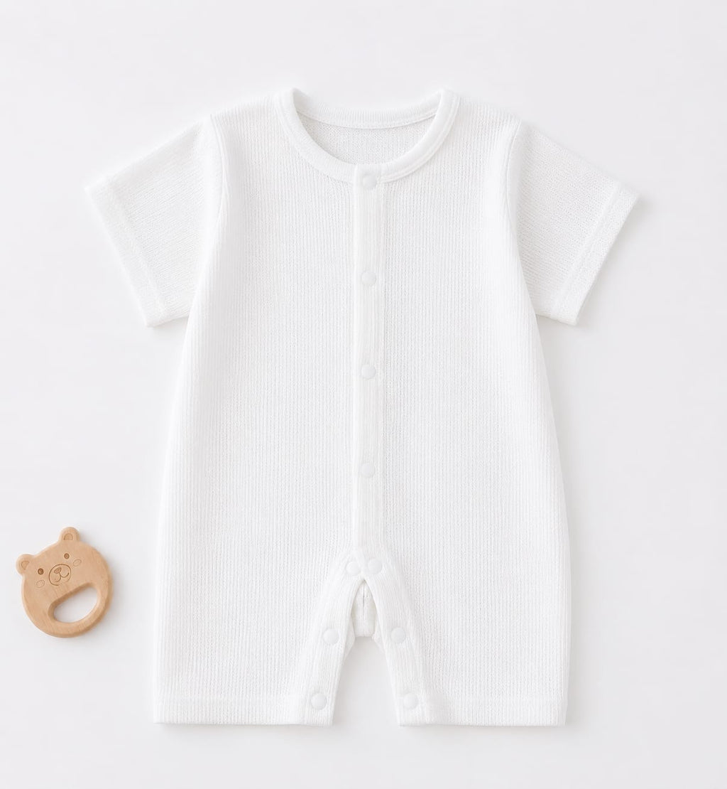 Breathable Baby Romper – Soft Cotton Mesh Jumpsuit for Newborn Boys & Girls