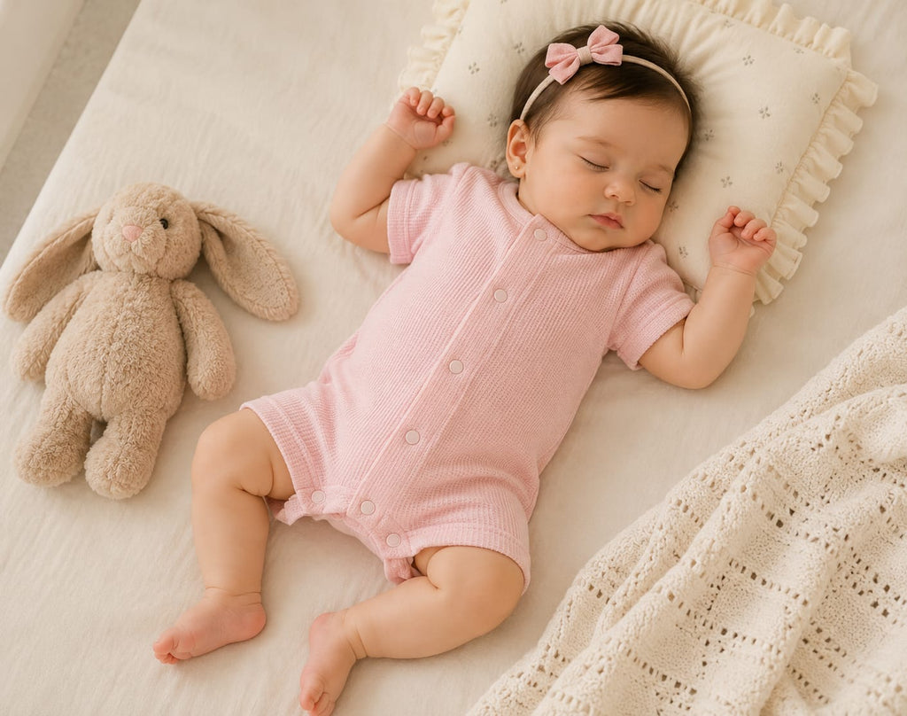 Breathable Baby Romper – Soft Cotton Mesh Jumpsuit for Newborn Boys & Girls