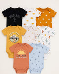8-Pack Soft Baby Bodysuits Set – Cute Unisex Newborn Onesies for Boys & Girls