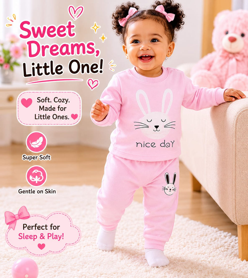 Cute Bear Toddler Pajama Set – Soft Cotton Long Sleeve Sleepwear for Boys & Girls