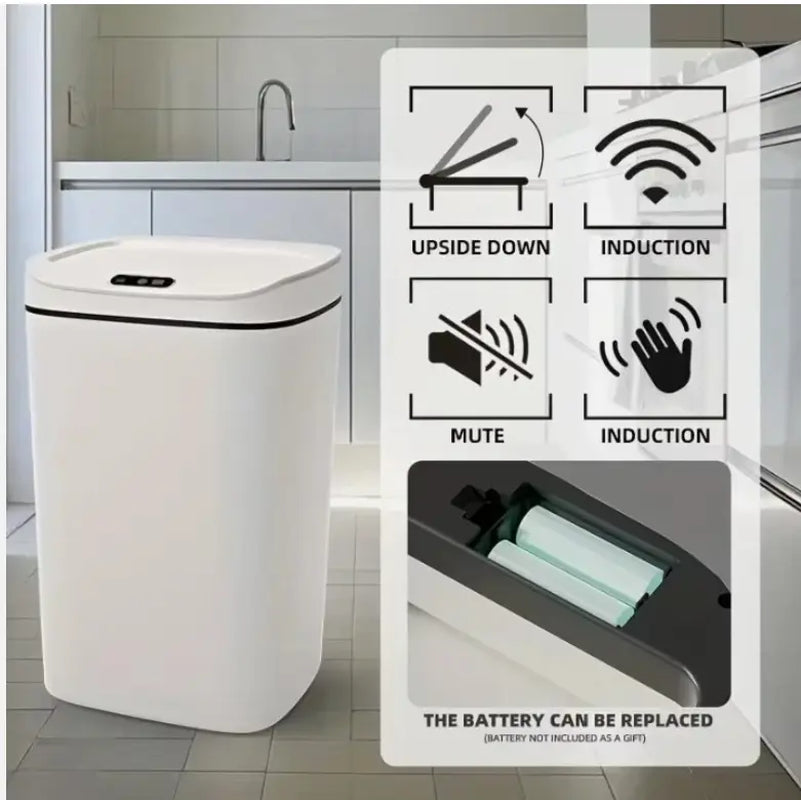 Smart Trash Can Sensor Wastebasket Hand Free Touchless Sturdy 3.2/4.32 Gallon