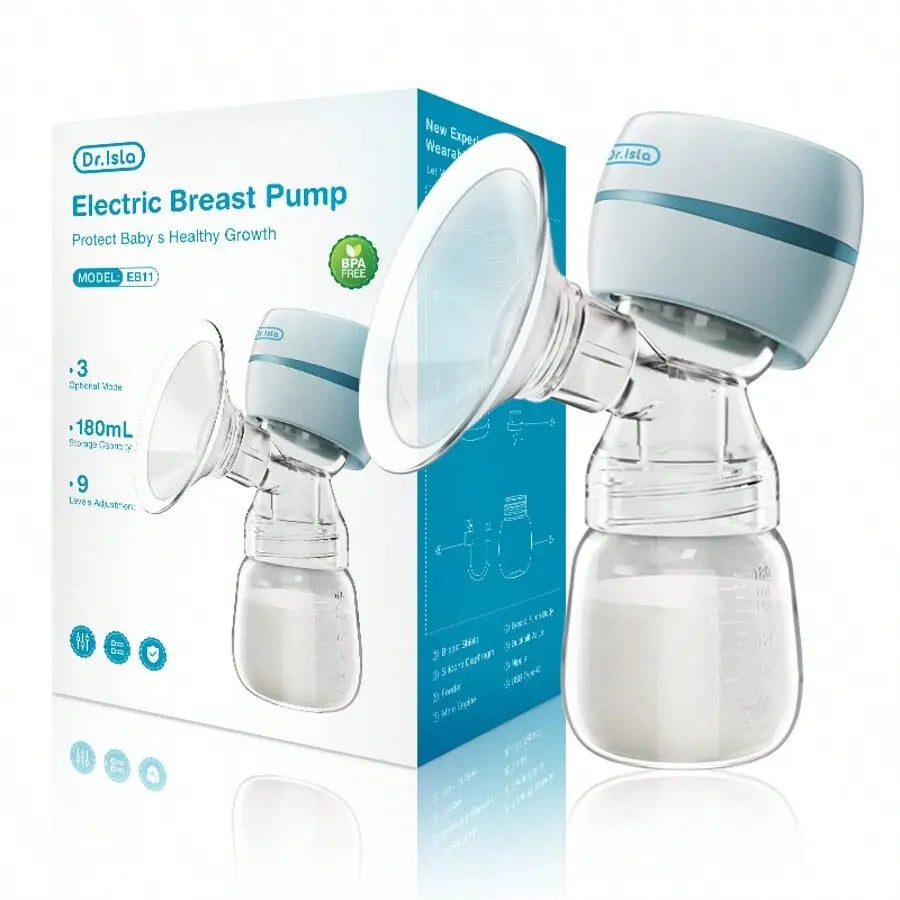 Electric Silent Breast Pump Massager, Automatic Pumping System, Rechargeable Portable Baby Breastfeeding Collector, Unisex, 180ML Volume Capacity, Wearable Breast Pumps